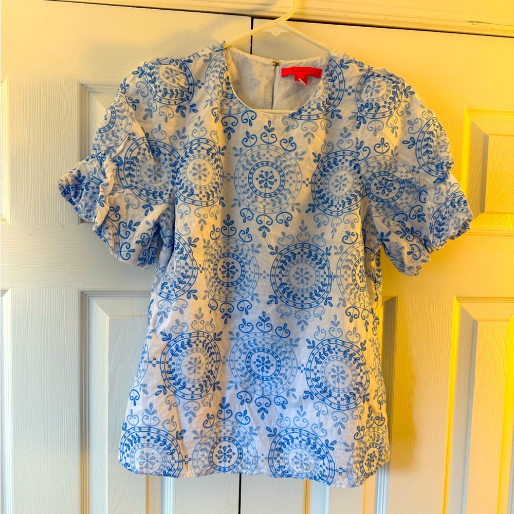 Lilly Pulitzer Blue and White Blouse